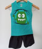 Conjunto Infantil Monstrinho 3D