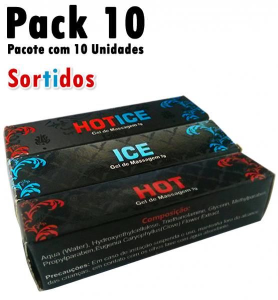 Pack 10 - Estimulante e Lubrificante HOT - ICE ( revenda cada 12 reais )