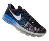ênis Nike Flyknit Air Max Preto, Azul e Prata