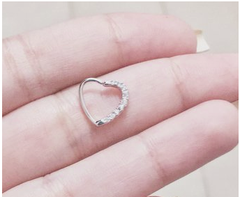 Piercing Para Daith Com Pedra De Zircônia