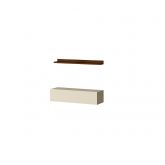 Modulo Gaveta.Prateleira Project Palisandro.Off White Mobler