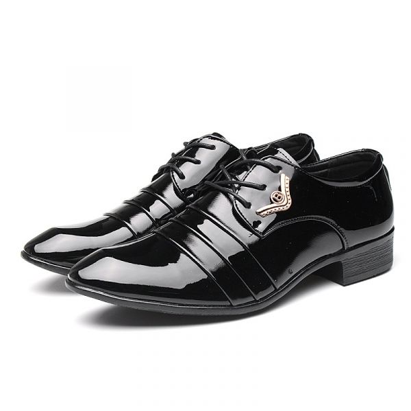 Sapato Social Luxo Nis Envernizado Homens De Estilo Elegante