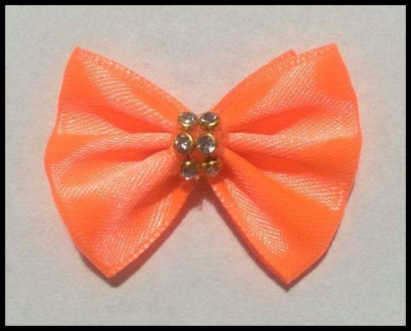 Laço Cetim laranja neon M