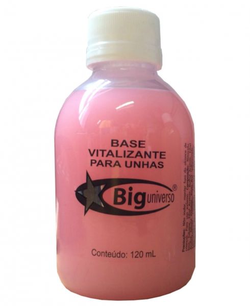 Base Rosa Vitalizante Para Unhas Big Universo - 120ml