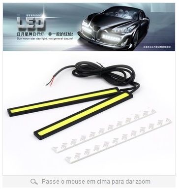 1pair 12V COB Ultra-fino Chip LED Car Auto DRL Daytime