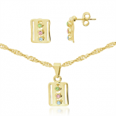 Conjunto de gargantilha e brinco