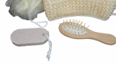 Kit Spa de Banho Mini Banheira de Madeira 5 Pçs
