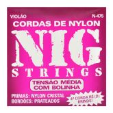 Encordoamento Nig de Nylon para Violão Tensão Média com Bolinha com 6 Cordas N-475