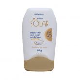 3438 RAINHA SOLAR - BLOQUEADOR SOLAR FACIAL COR DE BASE PELE CLARA FPS-30 - 60 G