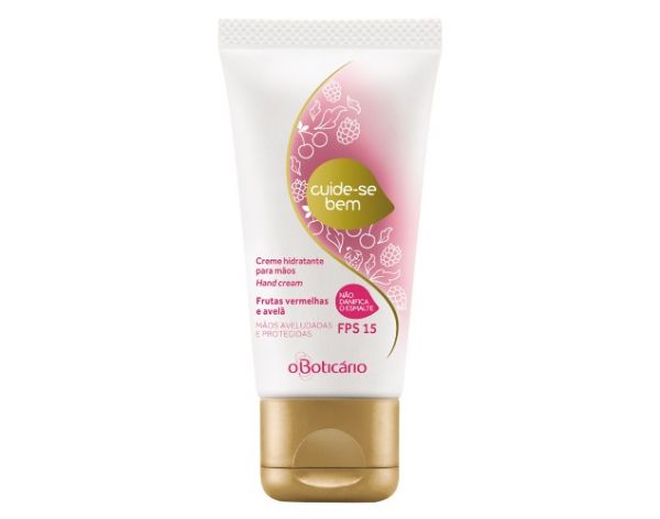 CUIDE-SE BEM CREME HIDRATANTE PARA MÃOS FRUTAS VERMELHAS E AVELÃ, 50G