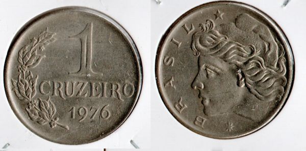 V321-1 - 1,00 cruzeiro 1976  - Tiragem 26.146.000