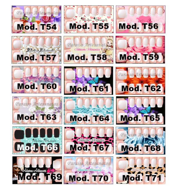 1000 Cartões 10/12 unhas