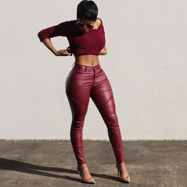 Calça Couro Ecológico Cod 102