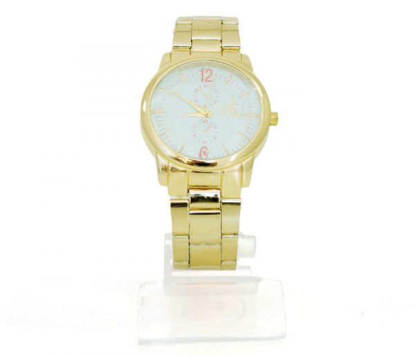 Relógio Feminino Calvin Klein Dourado fundo branco