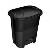 REF.486- LIXEIRA C/PEDAL 40LITROS - PRETA