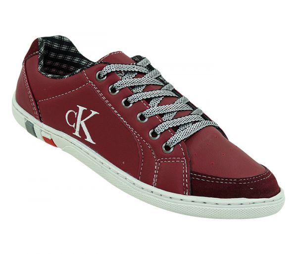 Sapatênis Calvin Klein com Camurça Bordô