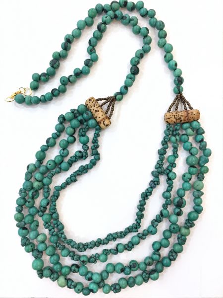 Colar Açaí e Turquesa