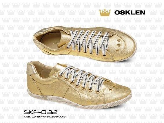 TÊNIS RIVA NEW GOLD FEM