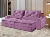Estofado Retratil Dallas 250 2x100 Rose Inca 14 Idealle