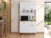 Kit Cozinha Izis 90 4P1G1N Branco Poliman