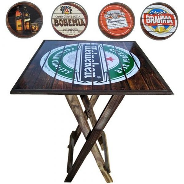 Mesa para bar bistrô com dois bancos