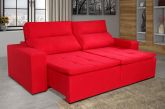 Sofa Retratil Reclinavel Italia 2xMod0,90m Vermelh6002 Vicam