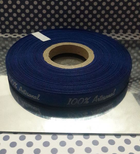 Fita Cetim Azul - 100% Artesanal