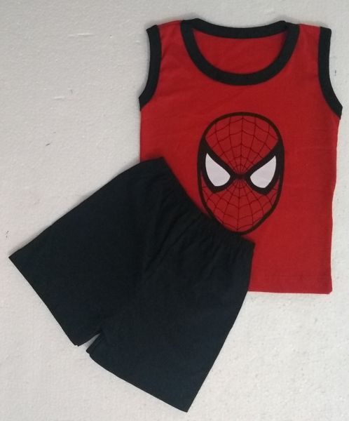 Conjunto Camisa Regata e Short Personagens - Homem Aranha - Tam. G