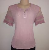 BLUSA TRABALHADA EM RENDA E TULE