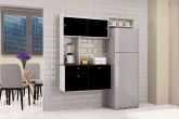 A576.Cozinha Suspensa Lara 4P1G Preto Poquema R$ 396,00