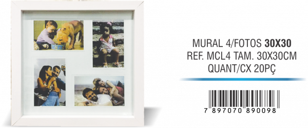 REF.MCL4 - MURAL CLASSIC C/4FOTOS - CORES: PRETO/BRANCO