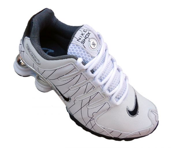 Nike Shox NZ Branco, Preto e Cromado
