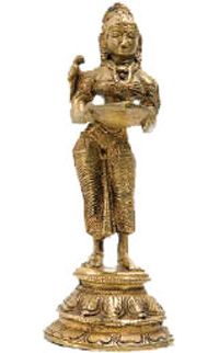 LAXMI EM BRONZE COM 20 CM
