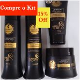 Kit Haskell Cavalo Forte Shampoo + Condic. + Máscara + Leave-in