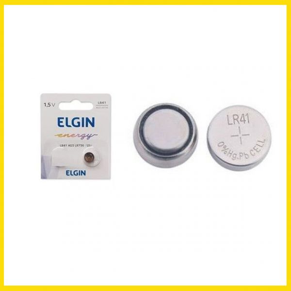 Bateria LR41 - ALCALINA 1,5v Elgin (unidade)