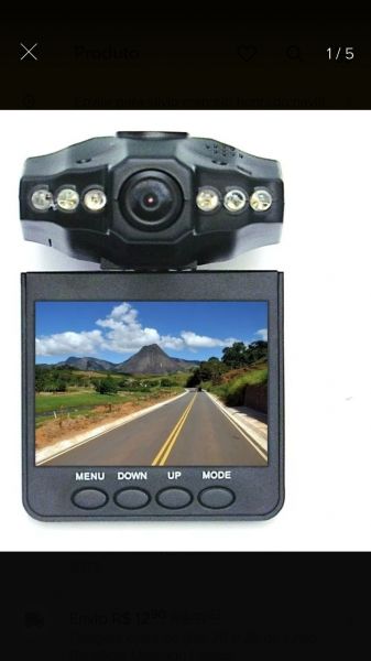 Câmera Filmadora Veicular Hd Dvr Visão Noturna E Visor Lcd