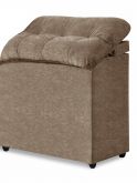 Cabec Solteiro Madri Encosto Reclinavel Suede Choco Bonan