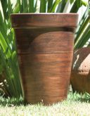 Vaso Conico Ceramica Marrom