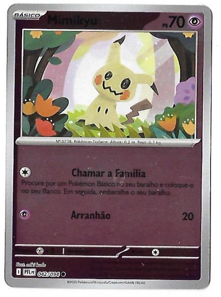 Pokemon Mimikyu Reverse Foil Mega Evolução Fogo Fantasmagórico