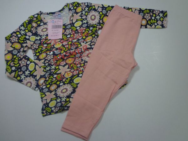 214/3b - Conjunto Blusa Florida Cotton e Legging Lisa