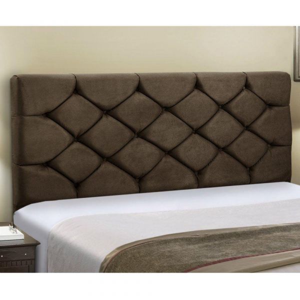 Cabeceira King Bony 195 Suede Marrom1320 SR Cabec
