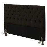 Cabeceira Solteiro Paris 90 Veludo Cacau 1703 SR Cabec