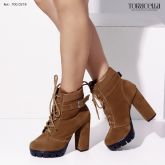 1-Ankle Boot com meia pata feminina- bota cano curto salto tratorada TORRICELLA