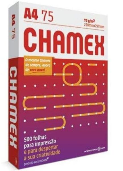 Papel Sulfite A4 Chamex 75g 500 folhas