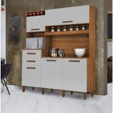 Kit Cozinha Franca 5P2G Freijo.Branco Arte Moveis