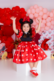 Vestido Luxo Minnie Vermelha infantil