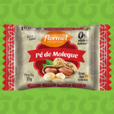 Pé de Moleque Zero Açúcar, zero glúten e zero lactose 25 Gramas FlorMel