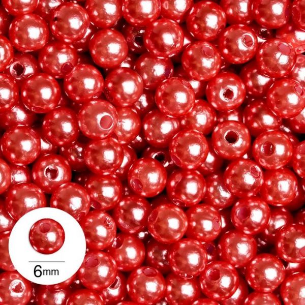 Pérola 6 mm salmon escuro