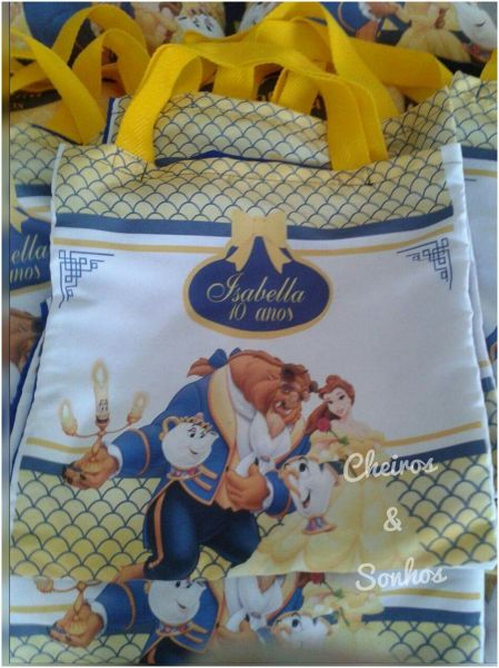 Sacolinha Personalizada A Bela e a Fera