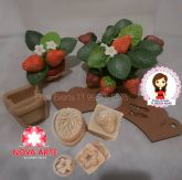 Kit completo  de modeladores vaso morango